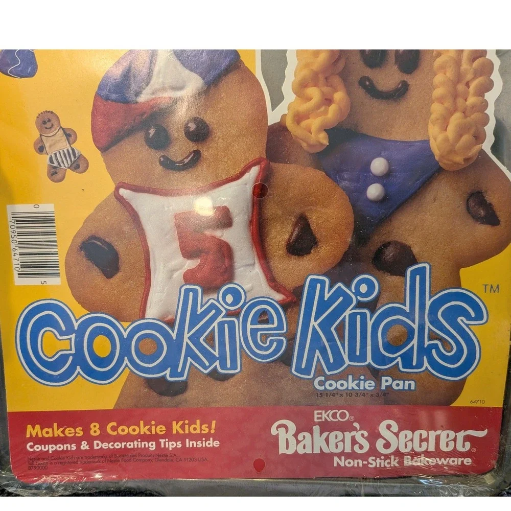 Vintage Ekco Bakers Secret Nestle Toll House Cookie Kids Pan Non-Stick